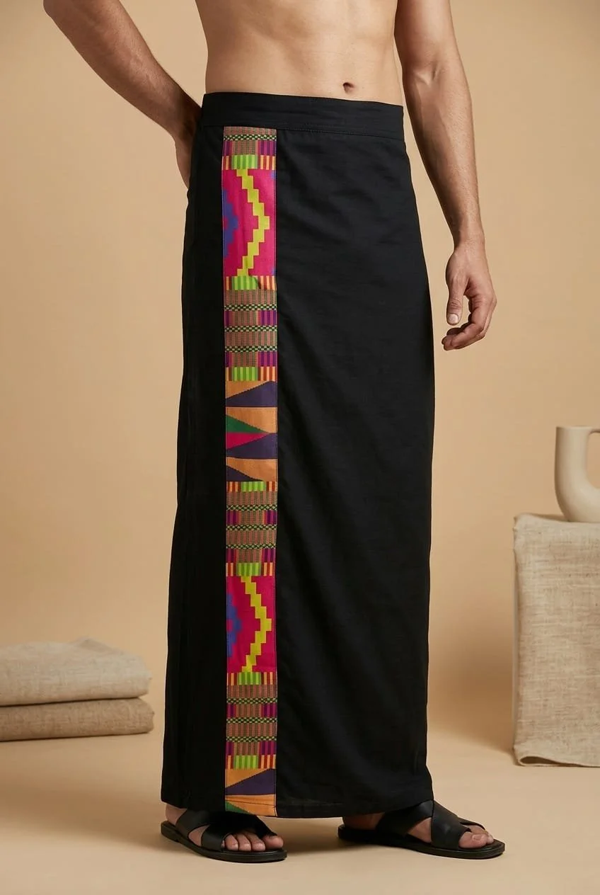 BLACK MUNDU w DESIGNER PRINT 01